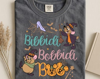 Bibbidi Bobbidi Boo Shirt, Disney Halloween Shirt, Jaq and Gus Shirt, Comfort Colors® Cinderella Halloween Shirt, Spooky Season Shirt