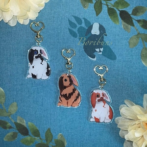Mini Lop Rabbit Acrylic Keychain