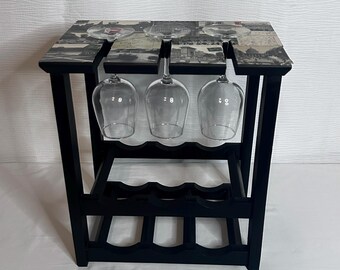 Paris 1900s Postcards Wine Rack