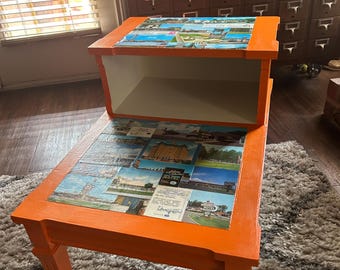 Vintage Travel Postcards Table