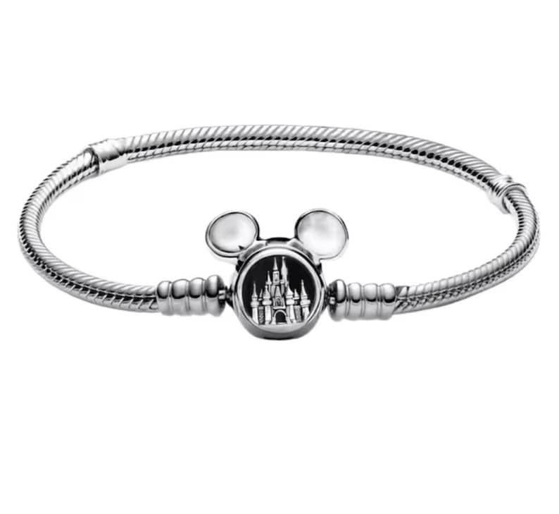 Pulseras Disney de plata de ley 925 Magic Castle 19cm