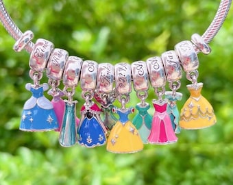 Charms colgantes de princesas Disney, Mickey y Minnie