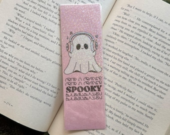 Pink Holographic Ghost Bookmark - Spooky Season