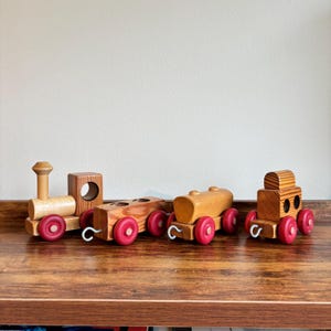 Vintage Wooden Train Set