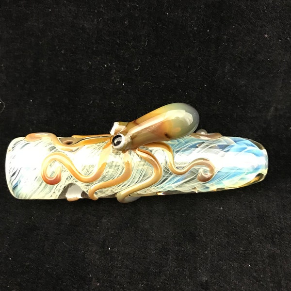 glass pipes, onnie, tobacco taster, sculptural, octopus piece, pyrex, thick glass, borosilicate, smoking pipe, silver fume, color changing