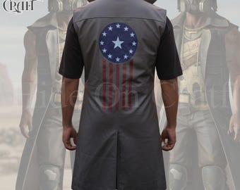 Ulysses Duster Real Leather Coat: Post-Apocalyptic Trench Vest Cosplay Costume