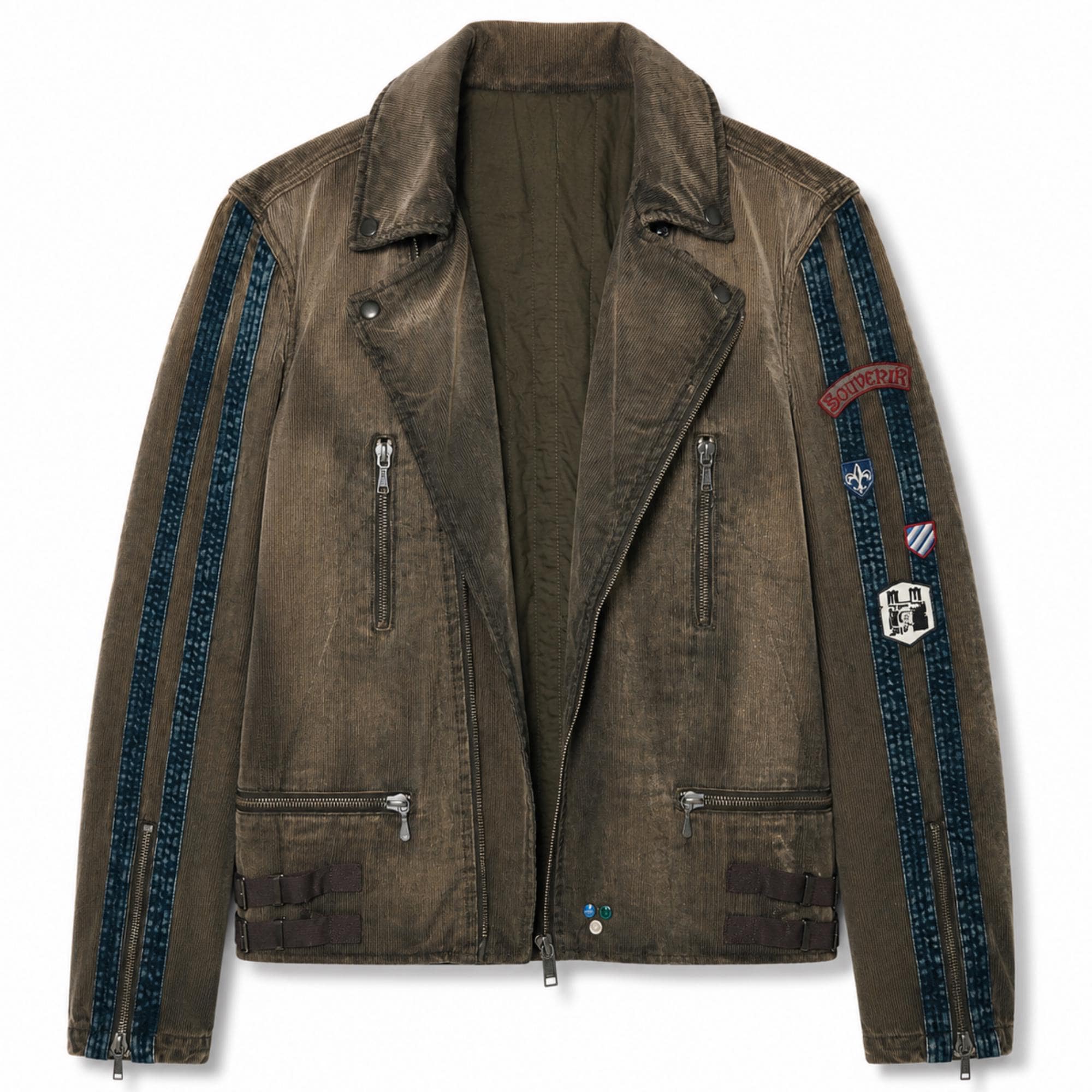 Dante Devil May Cry 2 Green Corduroy Biker Jacket – Anime Cosplay