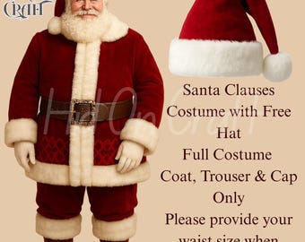Scott Calvin Inspired Coat | Santa Claus Costume | Christmas Cosplay Jacket  Red Velvet Faux Fur