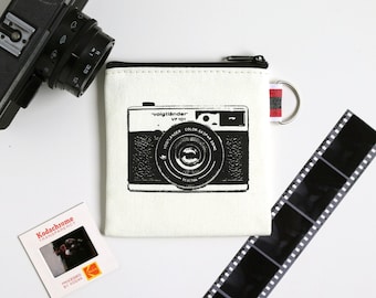 Camera Coin Purse Tiny Zipper Pouch - Gift for Photographer