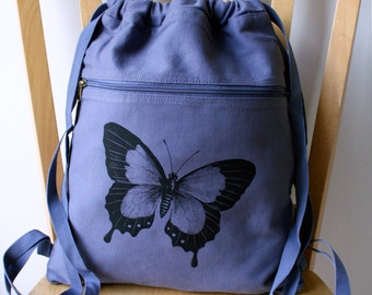 Butterfly Canvas Backpack Bag for Women School Bag Laptop Bag