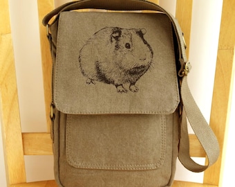 Bolso bandolera pequeño con diseño de conejillo de indias, bolso tecnológico de 28 x 18 x 5 cm