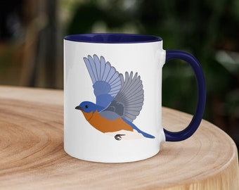 Bluebird Bird Mug - Gift for Bird Lover