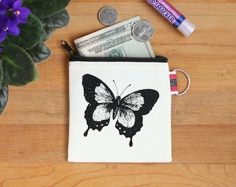 Butterfly Coin Purse Tiny Zipper Pouch