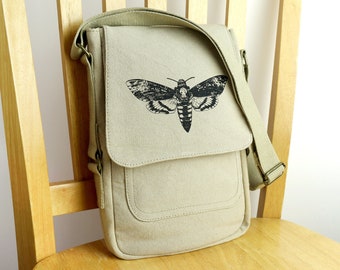 Death's Head Moth Tech Bag Small Purse Crossbody Shoulder Tablet Bag