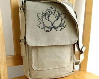 Lotus Flower Tech Bag Small Purse Crossbody Shoulder Bag