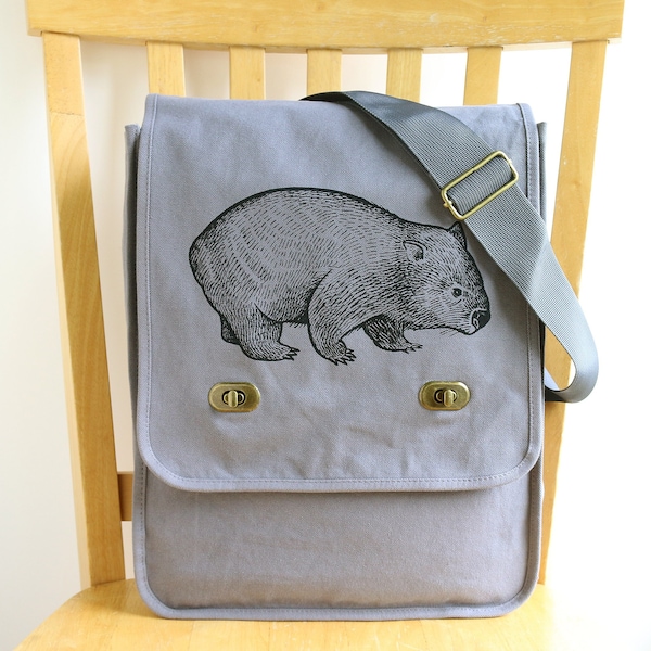 Wombat Canvas Messenger Bag Laptop Bag