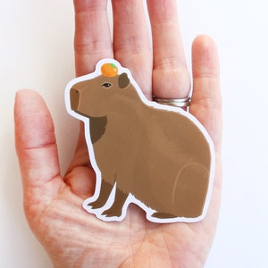 Capybara Sticker Vinyl Laptop Water Bottle Decal - Gift for Capybara Lover