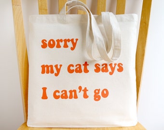 Cat Tote Bag - Gift for Cat Lover