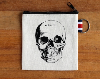 Skull Coin Purse Halloween Tiny Zipper Pouch