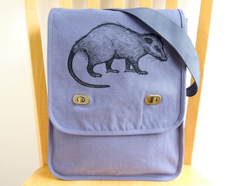 Opossom Canvas Messenger Bag Laptop - Gift for Opossom Lover