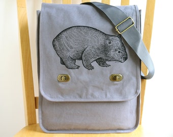 Wombat Canvas Messenger Bag Laptop Bag