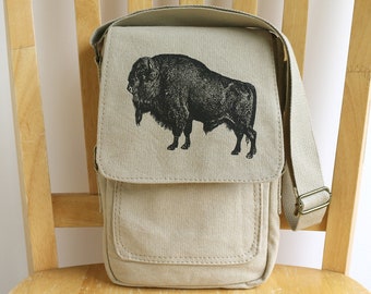 Bison Buffalo Tech Bag Small Purse Crossbody Shoulder Bag