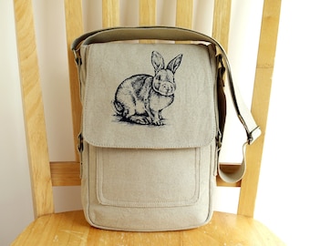 Bunny Rabbit Tech Bag: Crossbody Shoulder Purse 11x7x2 Inches