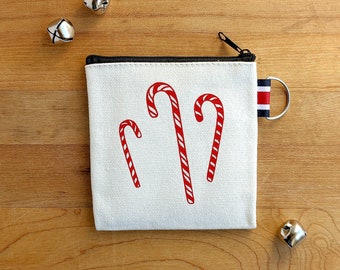Candy Cane Christmas Coin Purse Gift Card Holder