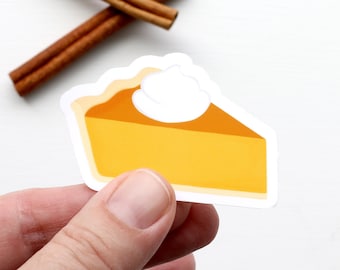 Calcomanía de vinilo con diseño de pastel de calabaza