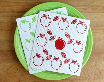 Apple Swedish Dishcloths  - Set of 2