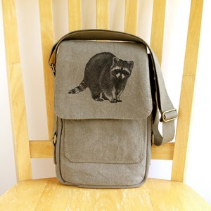 Raccoon Tech Bag Small Purse Crossbody Shoulder Tablet Bag - Gift for Raccoon Lovers