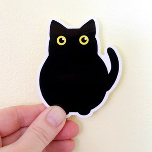 黒猫ステッカー ビニール ノートパソコン ウォーターボトル デカール ハロウィン