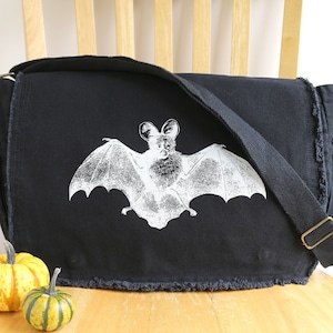 Fledermaus Canvas Umhängetasche Crossbody Bag - Geschenk für Fledermaus Liebhaber