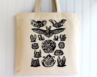 Bolsa de lona con diseño de murciélago