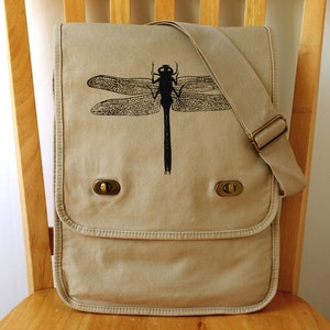 Dragonfly Canvas Messenger Bag Laptop Bag