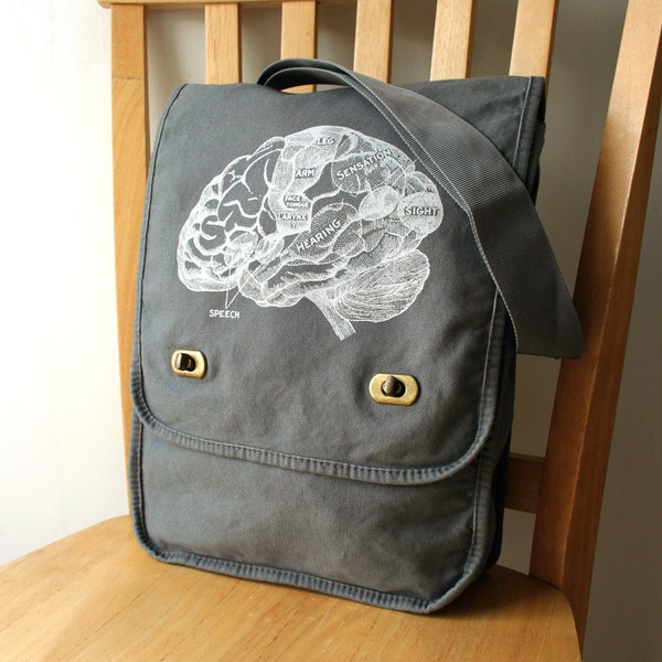 Brain Canvas Messenger Bag Laptop Bag For Men Bag for Women