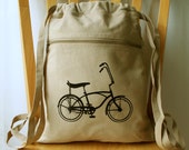 Bicycle Canvas Backpack Bike Laptop Bag Gym Bag
