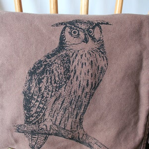 Owl Field Bag Canvas Screen Printed image 2