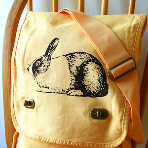 Rabbit Canvas Messenger Bag Laptop Bag