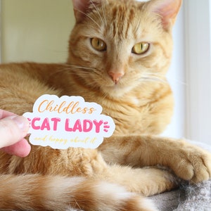 Vinylsticker kinderloze kattenvrouw