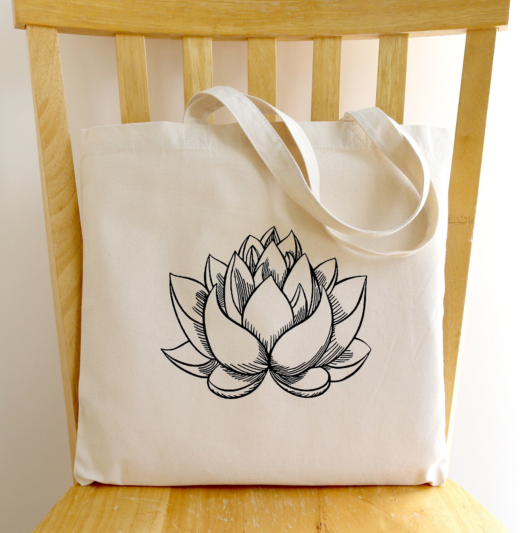 Beautiful Flowers Equinox Flower Lotus Print Shopping Bag Aesthetic Bags  Reusable Tote Bags Foldable Designer Handbag Canvas Bag