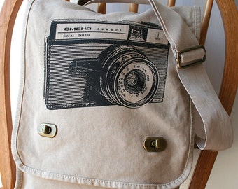 Vintage Camera Messenger Bag Laptop Bag for Men Bag for Women