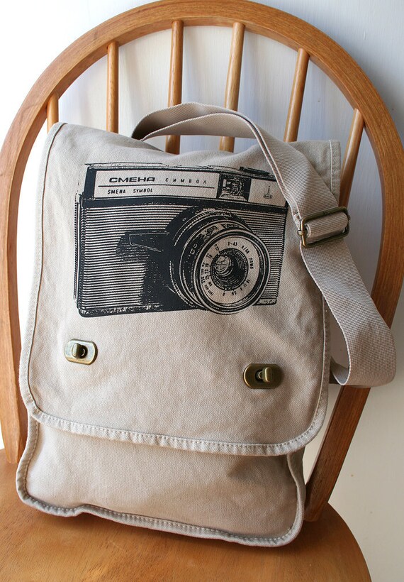 Items similar to Vintage Camera Messenger Bag Laptop Bag for Men Bag