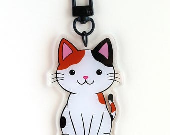 Calico Cat Acrylic Keychain Bag Charm
