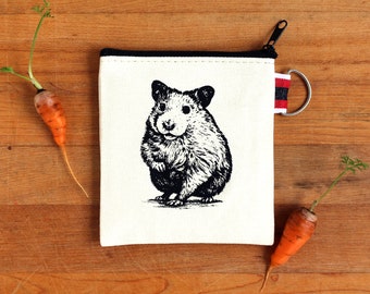 Hamster Coin Purse Tiny Zipper Pouch
