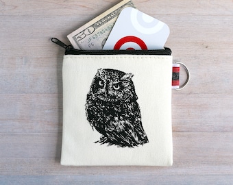 Owl Coin Purse Tiny Zipper Pouch Gift Card Holder