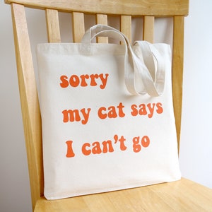 Cat Tote Bag Gift for Cat Lover image 2