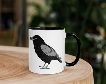 Crow Raven Mug - Gift for Bird Lover