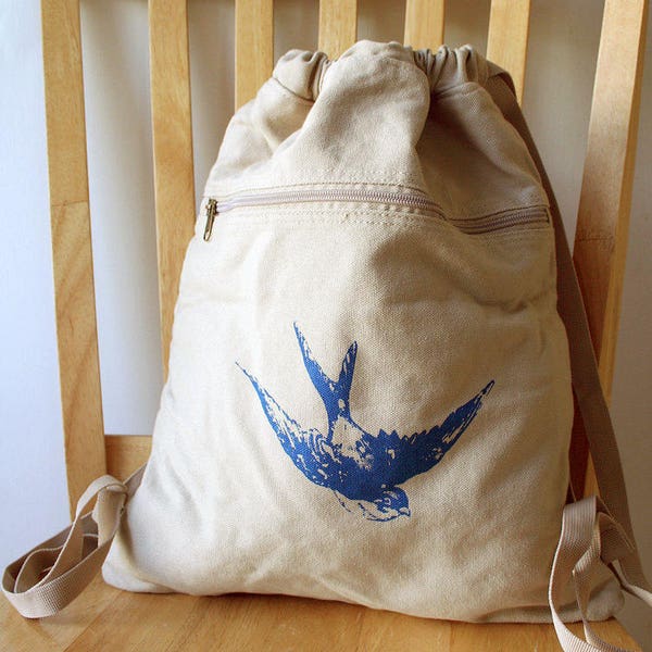 Swallow Canvas Backpack Laptop Bag