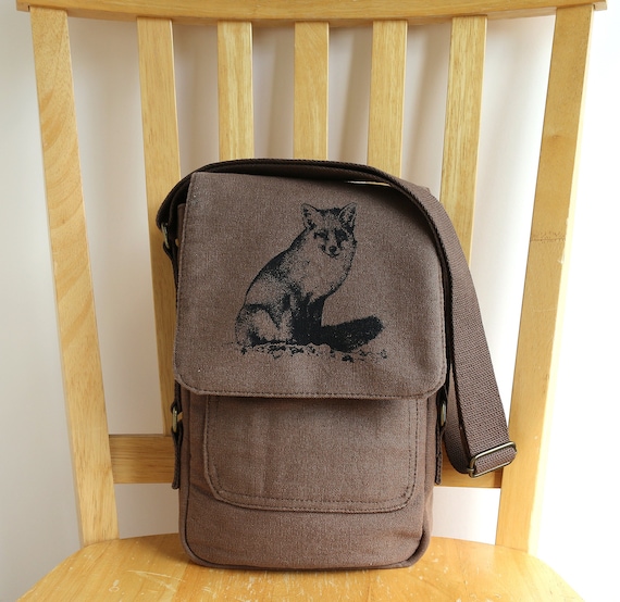 Fox Tech Bag Small Purse Crossbody Shoulder Canvas Tablet Bag